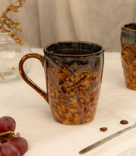 Handcrafted Dragonfly Porcelain Coffee Mugs