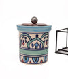 Handpainted Ceramic Pantry Set - Blue Rangoli