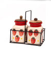 Handpainted Ceramic Pantry Set - Strawberry