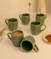 Pebble Creek Studio Pottery Coffee Mugs - Forest Green - Errai Homes