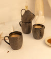 Pebble Creek Studio Pottery Coffee Mugs - Obsidian Black - Errai Homes