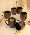Pebble Creek Studio Pottery Coffee Mugs - Obsidian Black - Errai Homes