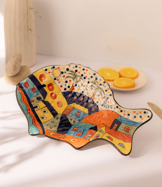 Handpainted Hamlet Serving Platter - Errai Homes