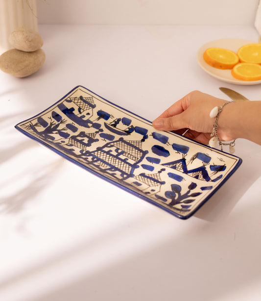 Handpainted Mariner Serving Tray - Medium