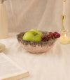 Studio Pottery Hand Carved Crinkle Bowls - Lavender