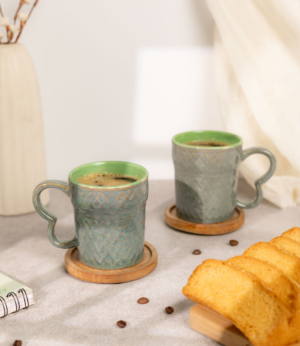 Arc & Vessel Coffee Mugs - Dark Grey