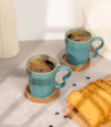 Arc & Vessel Coffee Mugs - Pearl Blue