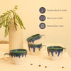 Elan Handcrafted Tea Cups - Sea Blue - Errai Homes