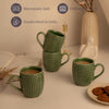 Pebble Creek Studio Pottery Coffee Mugs - Forest Green - Errai Homes