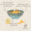Studio Pottery Hand Carved Crinkle Bowls - Aqua