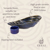 Studio Pottery Midnight Sea Shell Serving Platter with Dip - Errai Homes