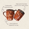 Handcrafted Dragonfly  Porcelain Coffee Mugs