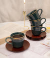 Sonaar Cup and Saucer - Forest Green