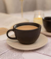 Ash & Ivory Handcrafted Ceramic Cup & Saucer Set