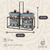 Handpainted Ceramic Pantry Set - Blue Rangoli