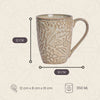 Studio Pottery Wisteria Embossed Porcelain Coffee Mugs - Ivory