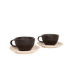 Ash & Ivory Handcrafted Ceramic Cup & Saucer Set