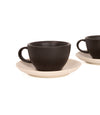 Ash & Ivory Handcrafted Ceramic Cup & Saucer Set