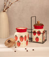 Handpainted Ceramic Pantry Set - Strawberry