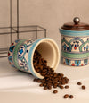 Handpainted Ceramic Pantry Set - Blue Rangoli